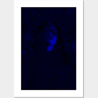 Beautiful girl. Dark, very dimm blue. So beautiful. Posters and Art